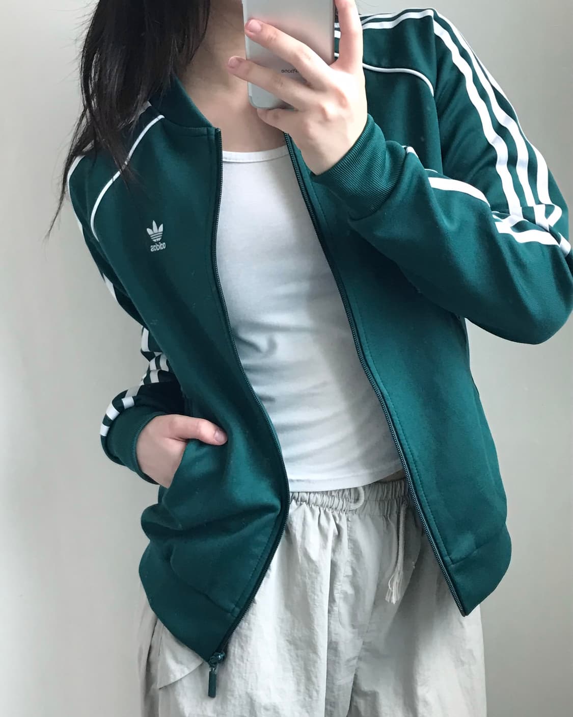 Adidas 아디다스 딥그린 슈퍼스타 트랙탑 상품이미지3