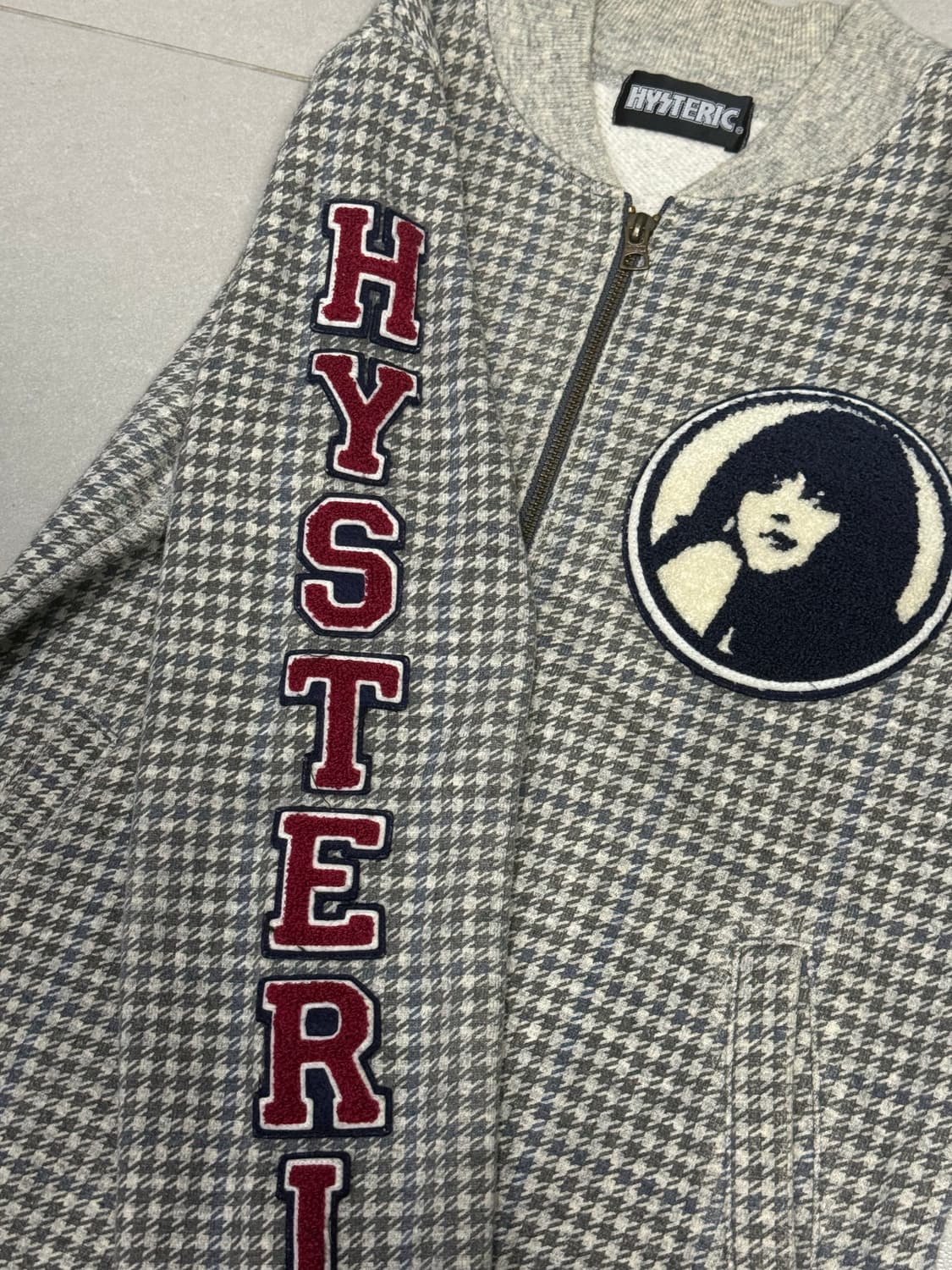 히스테릭 글래머 아카이브 울 캐시미어 혼방 히스걸 패치 봄버 자켓 상품이미지3