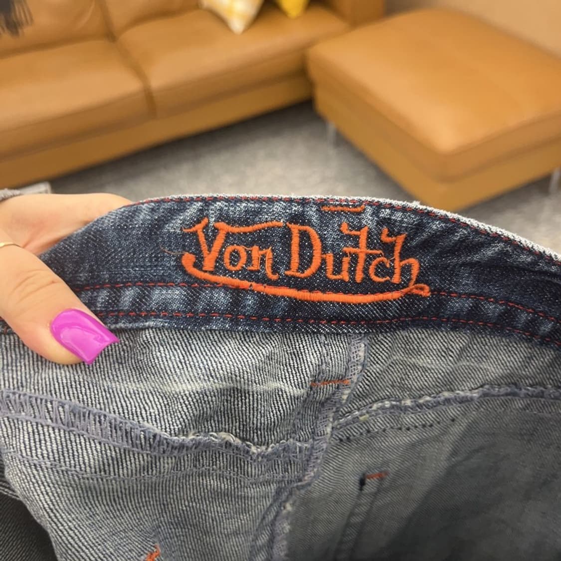 본 더치 그로테스크 자수 패치 데님 팬츠  32인치 C06796 상품이미지5