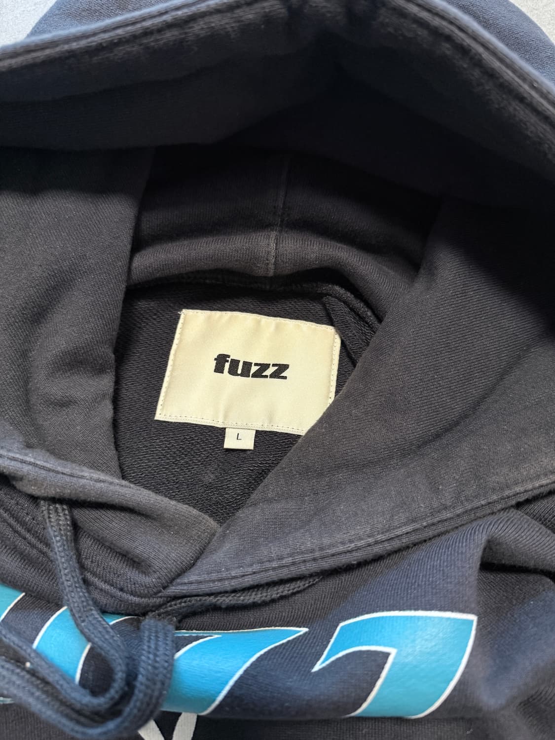 [L] 퍼즈 FUZZ Bunny Bone 후드티 네이비 상품이미지4