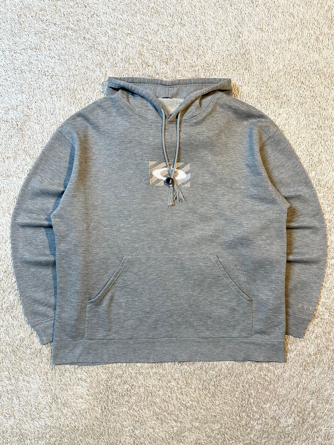 희귀) 00's 오클리 소프트웨어 아카이브 자수로고 후드티 그레이 상품이미지1