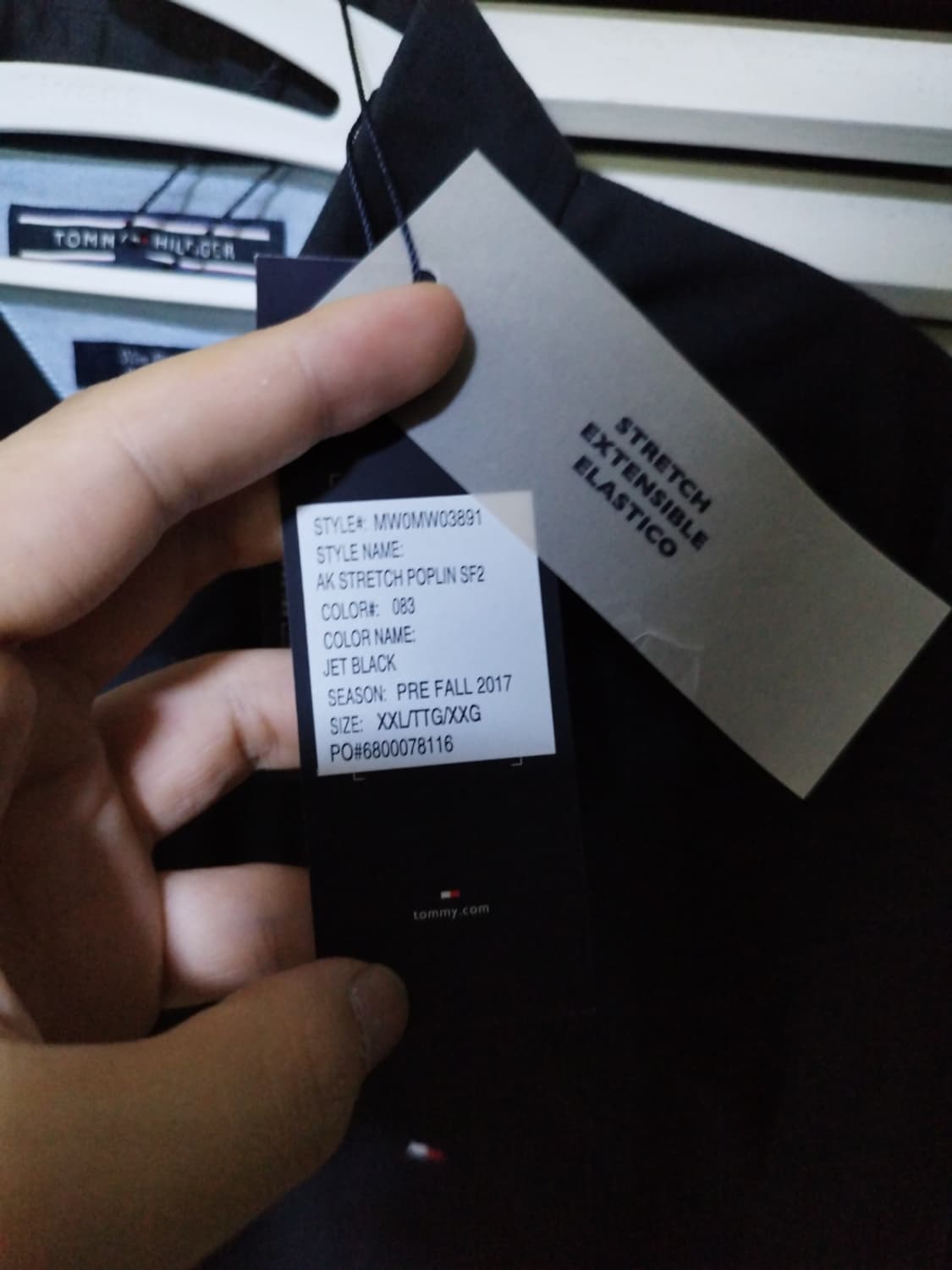 새거 2XL 타미힐피거 블랙 셔츠 상품이미지4