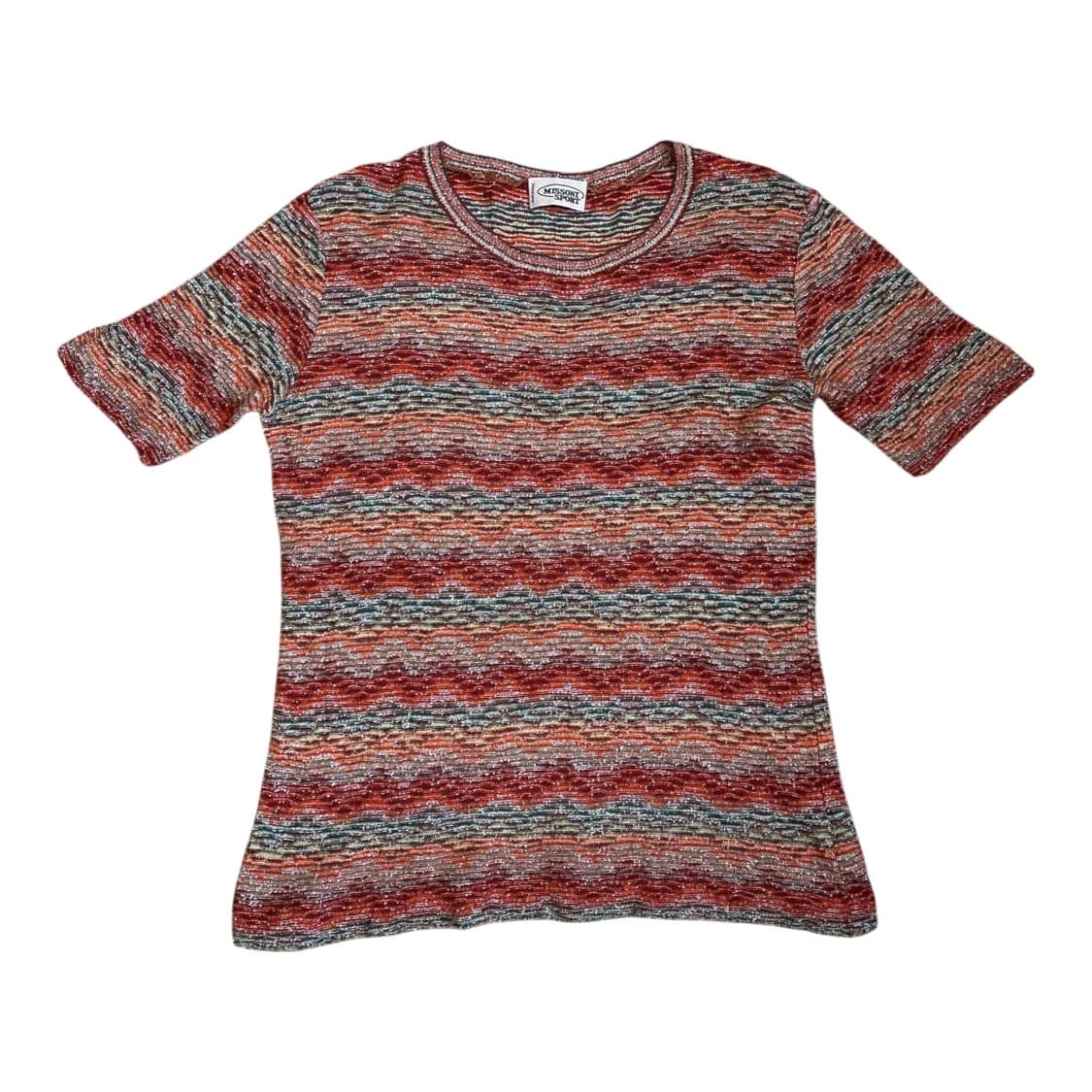 [우먼] 미쏘니 MISSONI 스포츠 멀티 컬러 스트라이프 니트  상품이미지1