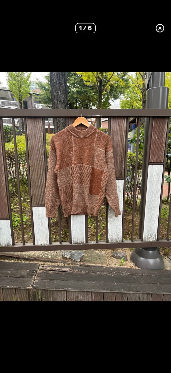 꾸레쥬 옴므 패턴 니트 상품이미지1