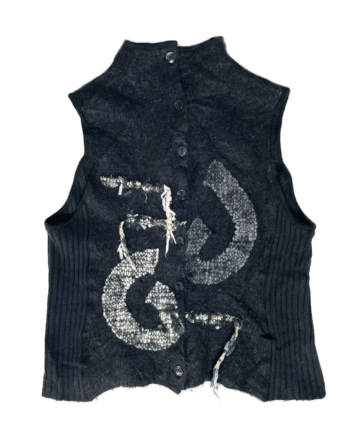 vintage 다크 그레이 베스트 상품이미지1