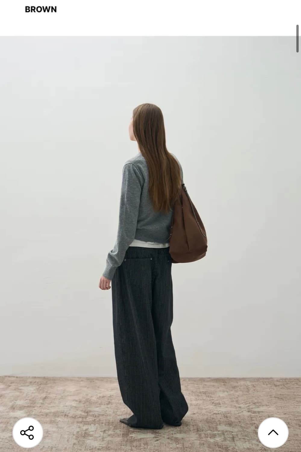 (새상품) 레더리 스웨이드 쇼퍼 드롭 숄더백 [BROWN] 판매 상품이미지3