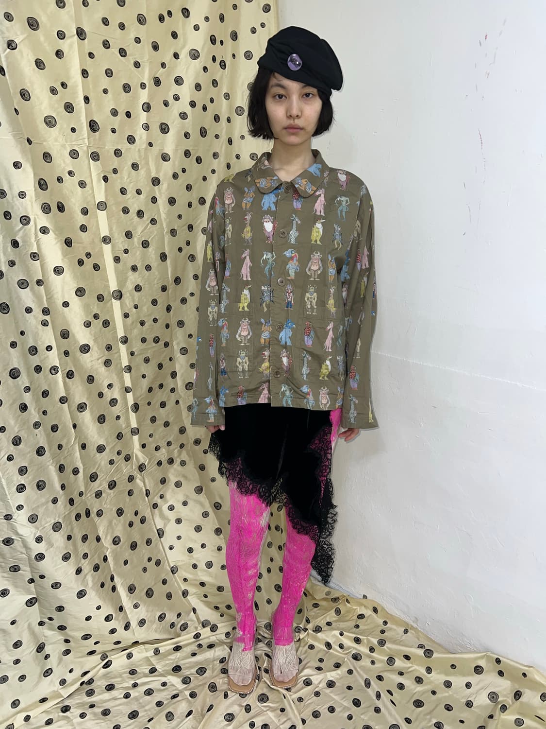 Undercover 04aw 아카이브 몬스터 패턴 셔츠 자켓 상품이미지8