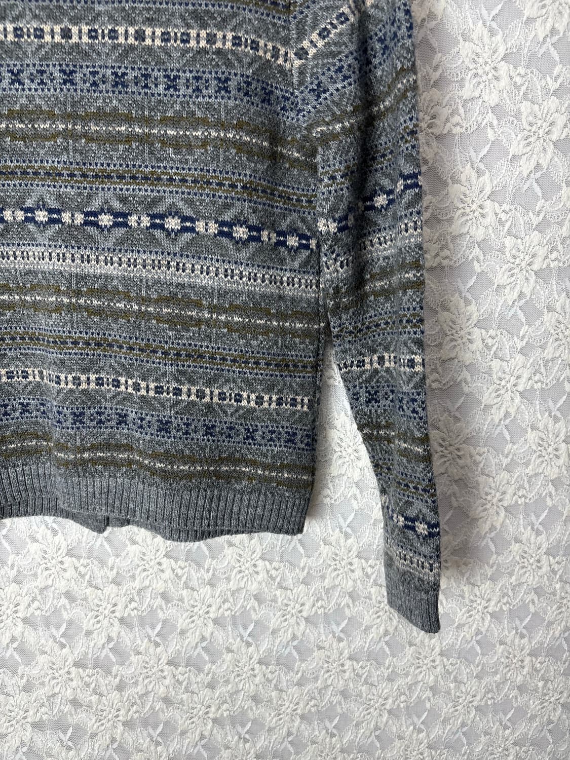 그레이 패턴 가디건 상품이미지10