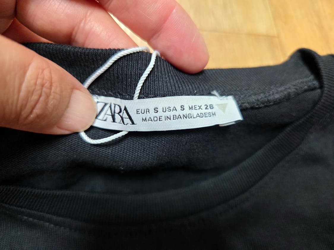 자라(ZARA) 세미크롭 티셔츠 55-66 새상품 상품이미지4