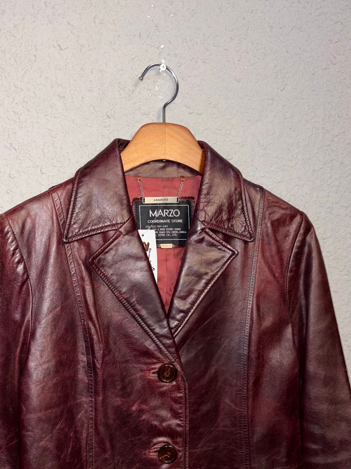 MARZO 가죽 롱코트 상품이미지8