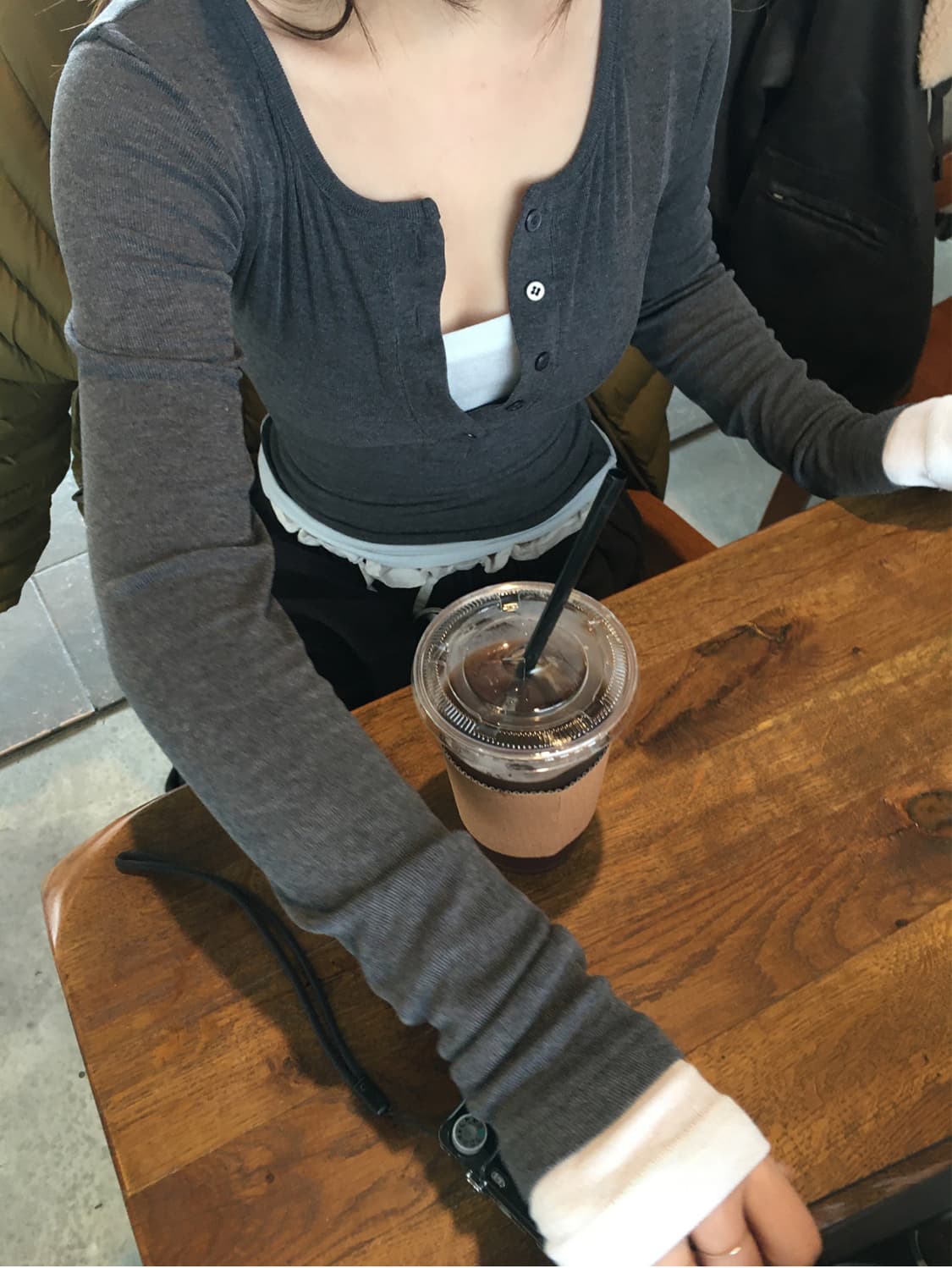 무배) 아워캐비넷 coloration layered tee  상품이미지1