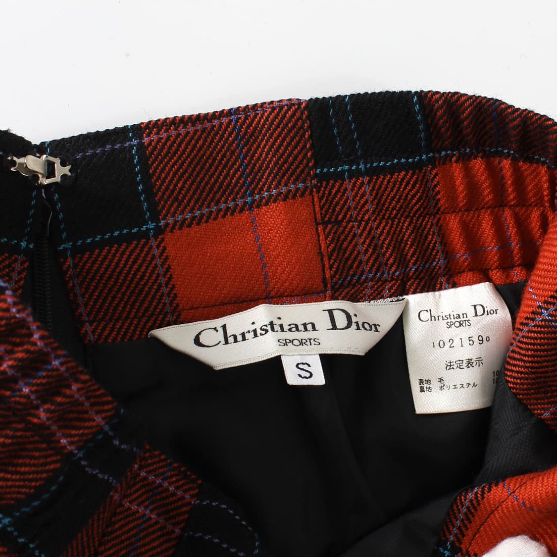 크리스찬 디올 Dior 스포츠 울 레드 체크 치마 바지 상품이미지8