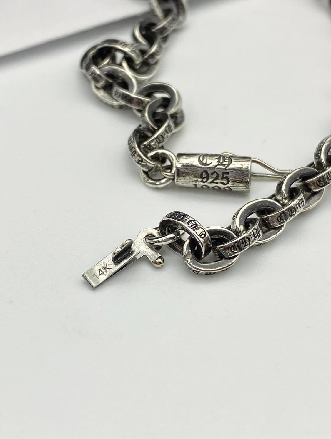 [OS] 크롬하츠 페이퍼 체인 브레이슬릿 팔찌 7인치 실버 상품이미지3