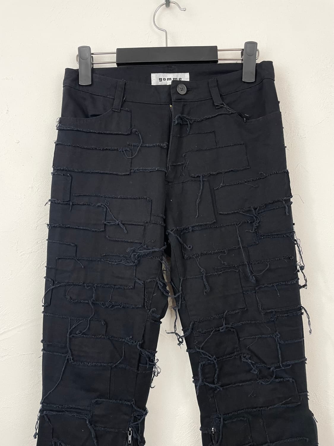 gomme 사이드 집업 크러스트 패치 플레어 진(goat leather) 상품이미지4