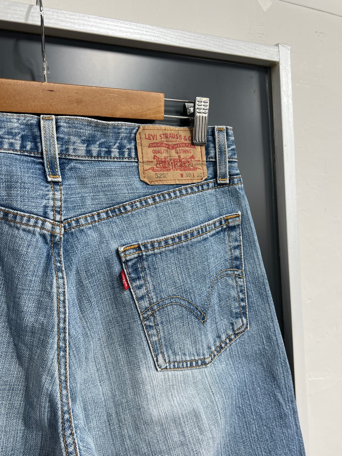 00s Levis 리바이스 529 로우 라이즈 스트레이트 데님 팬츠 상품이미지2