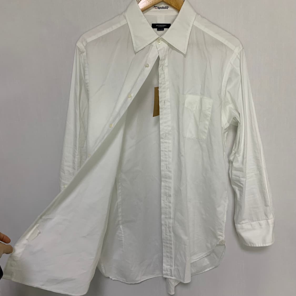 버버리 아이보리 셔츠 긴팔 XL 빈티지 상품이미지3