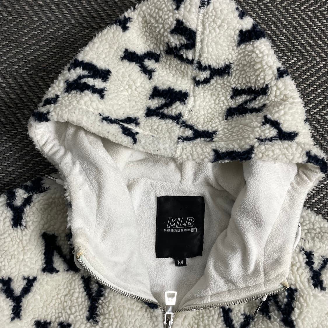 MLB 뉴욕 양키스 시그니처 패턴 쉐르파 플리스y 3890 상품이미지5