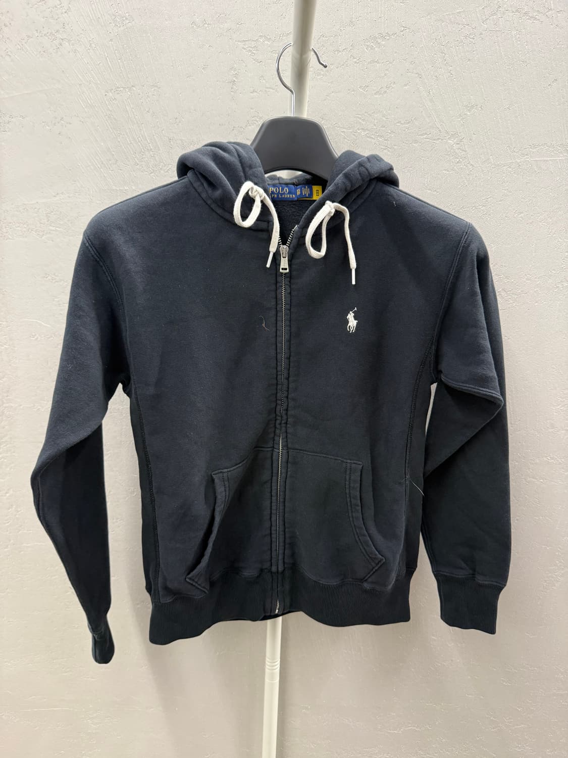 폴로 랄프로렌 화이트 포니 후드집업 블랙 XS 상품이미지2
