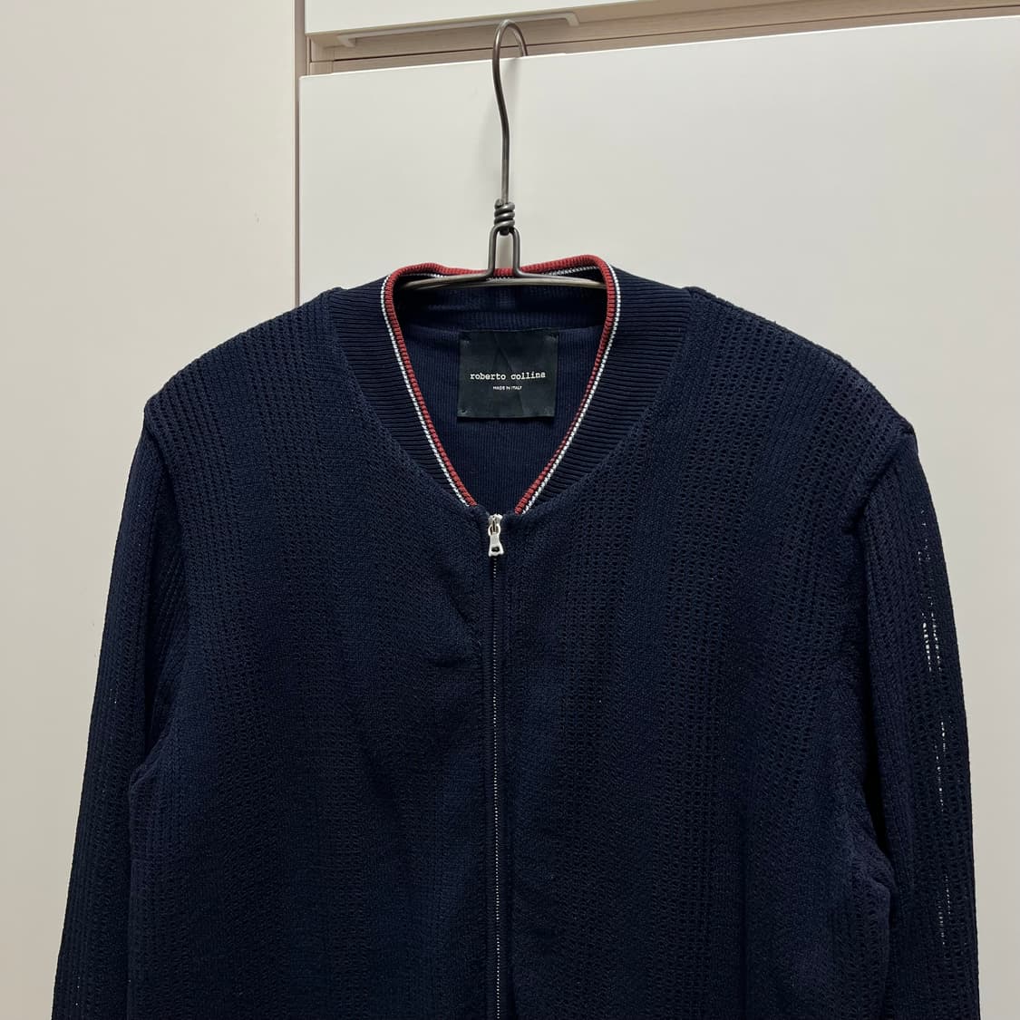 로베르토콜리나 펀칭디테일 v넥 니트집업 상품이미지4