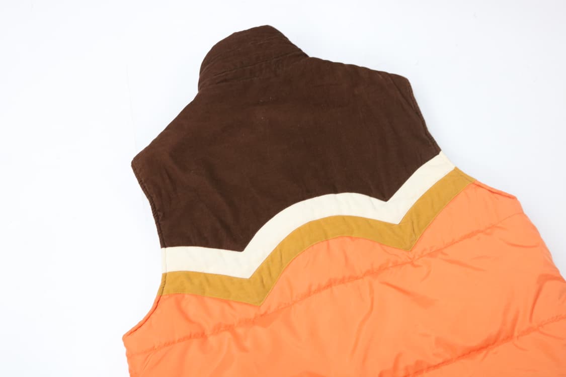 행텐 빈티지 코듀로이 요크 배색 패딩 베스트 (LL) 상품이미지8