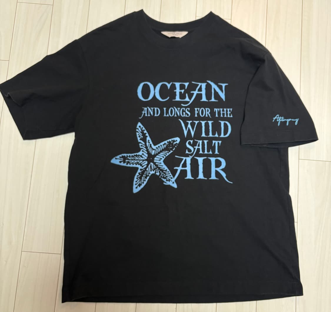 [애프터프레이] 오션 프린티드 티셔츠 블랙 M 상품이미지2
