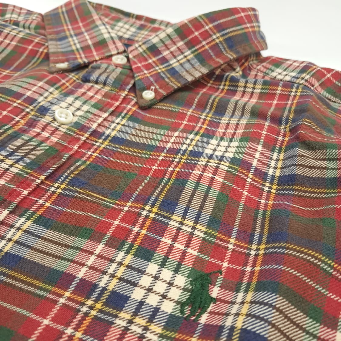 Co893 XL 폴로 랄프로렌 클래식 타탄체크 긴팔 셔츠 남방 상품이미지5