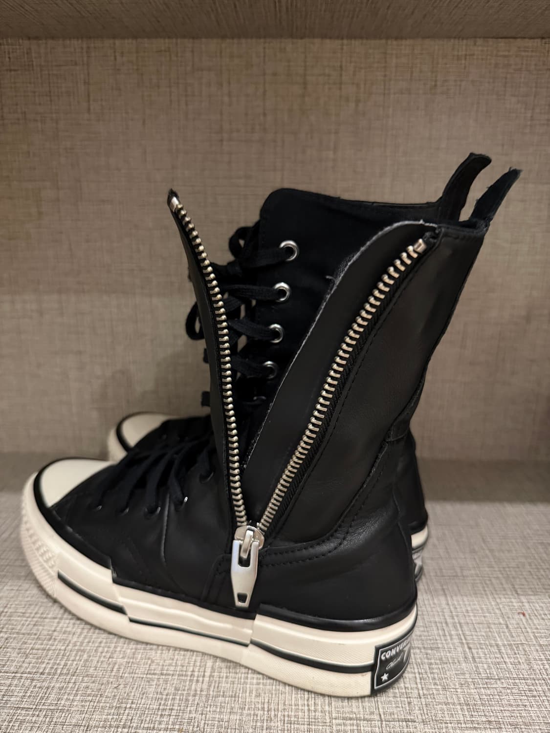 컨버스 척 70 플러스 엑스하이 레더 블랙 상품이미지4