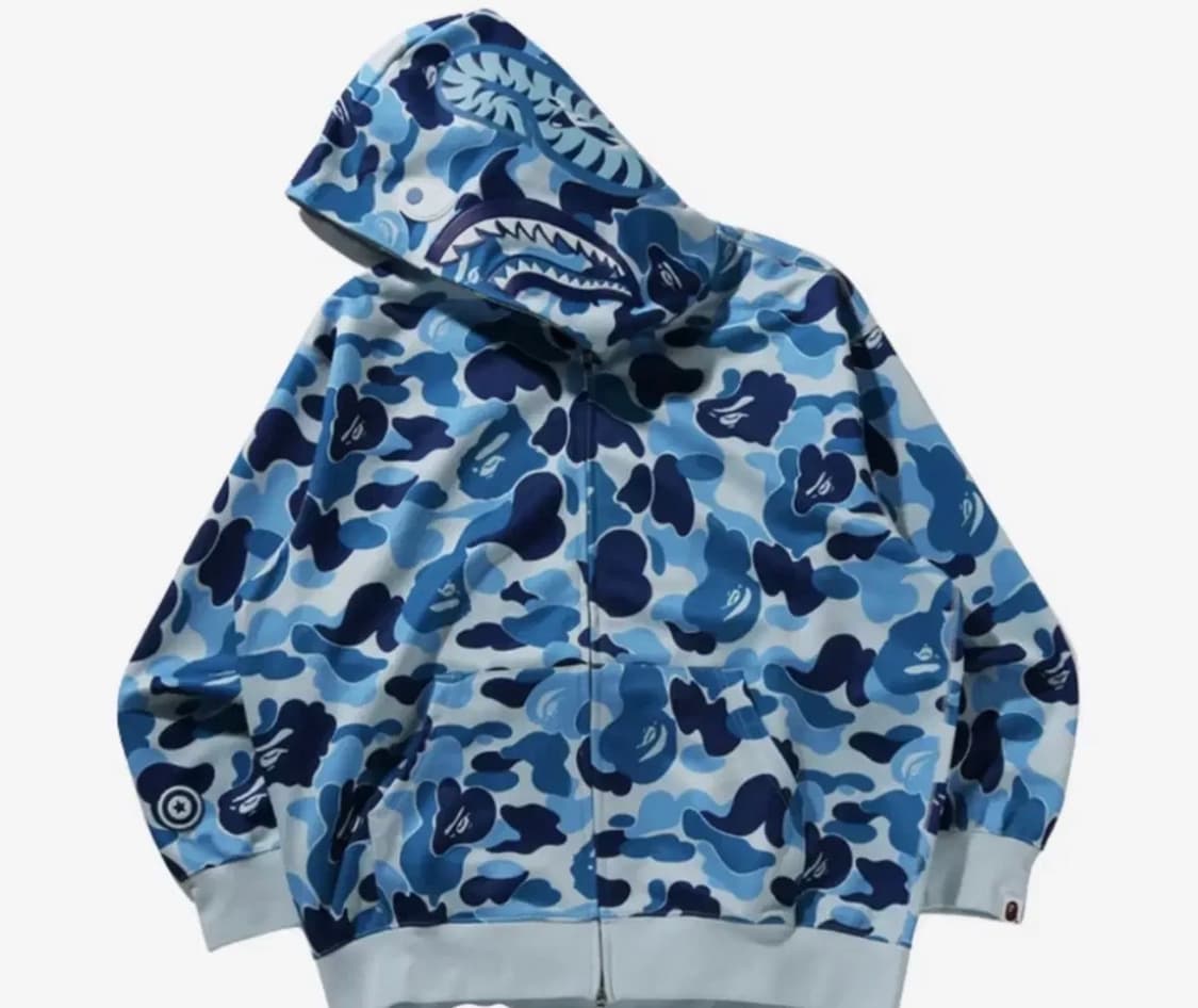 베이프 샤크후드 블루M 정품 상품이미지1