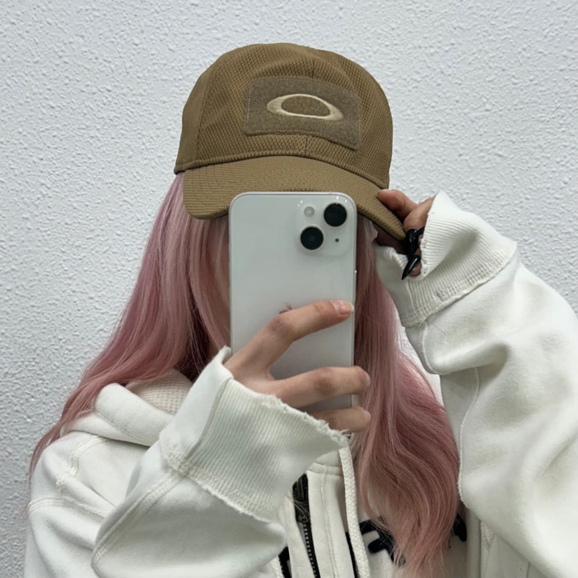 오클리 택티컬 벨크로 로고 베이지 매쉬 볼캡 상품이미지1