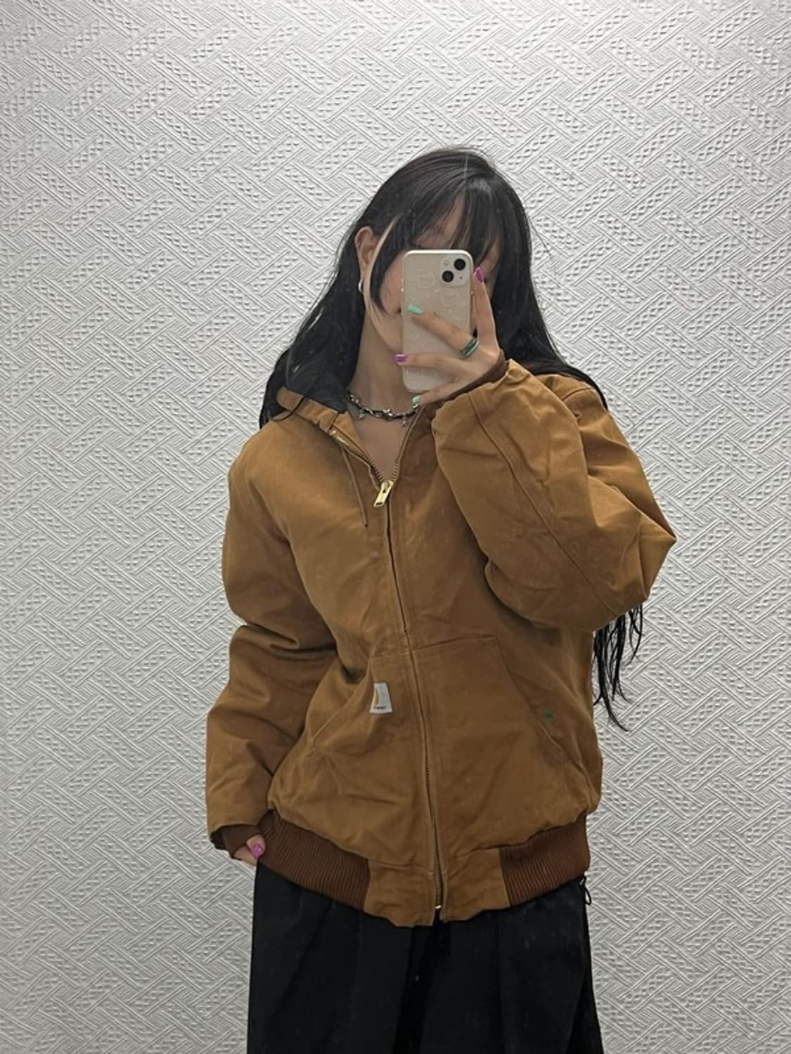 칼하트 올드스쿨 덕액티브 후드 워크 자켓 M C06687 상품이미지1