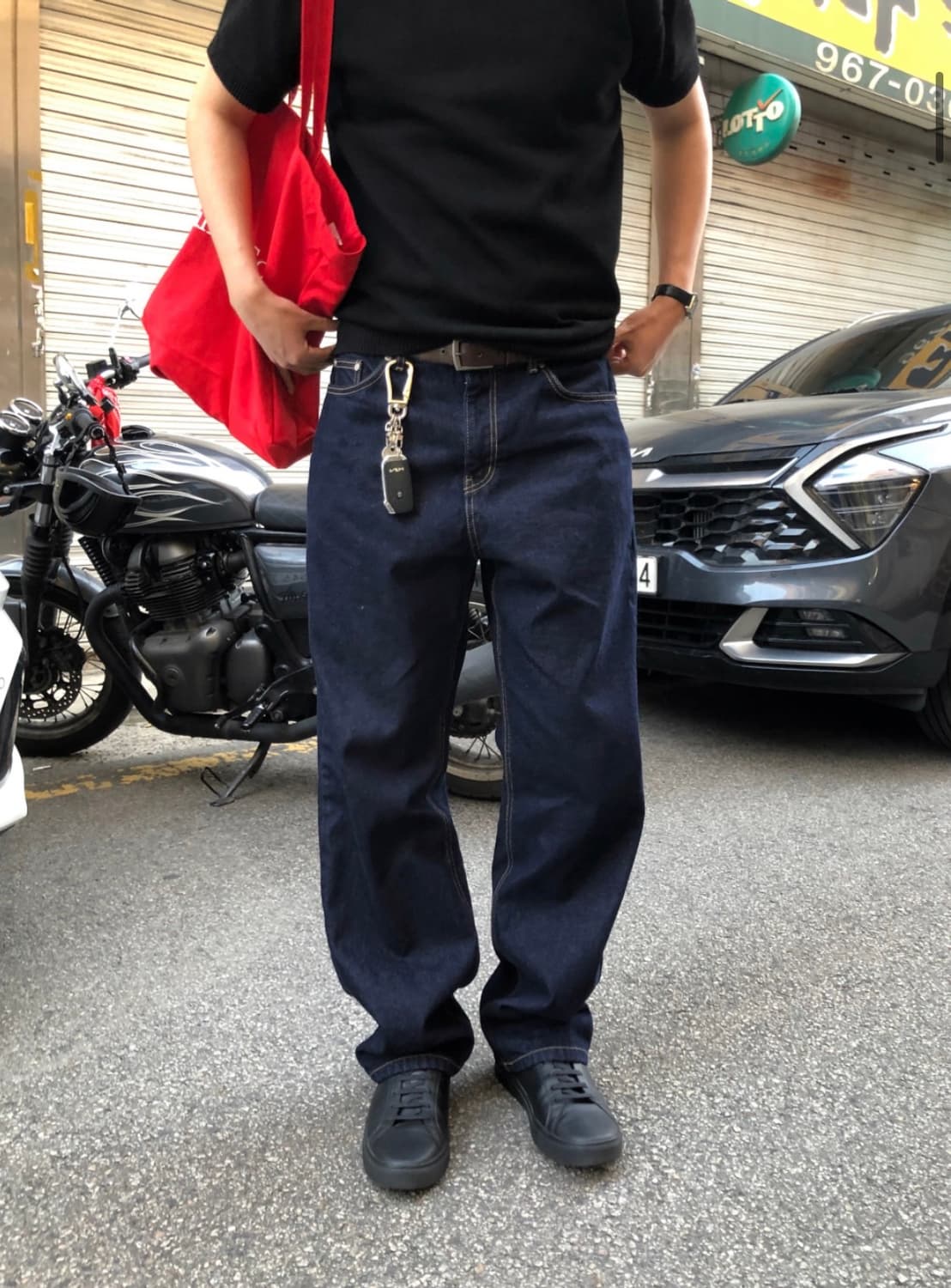 VIDIN 쇼핑몰 모트 캐리오버 스트레이트 데님 L사이즈 판매 상품이미지2