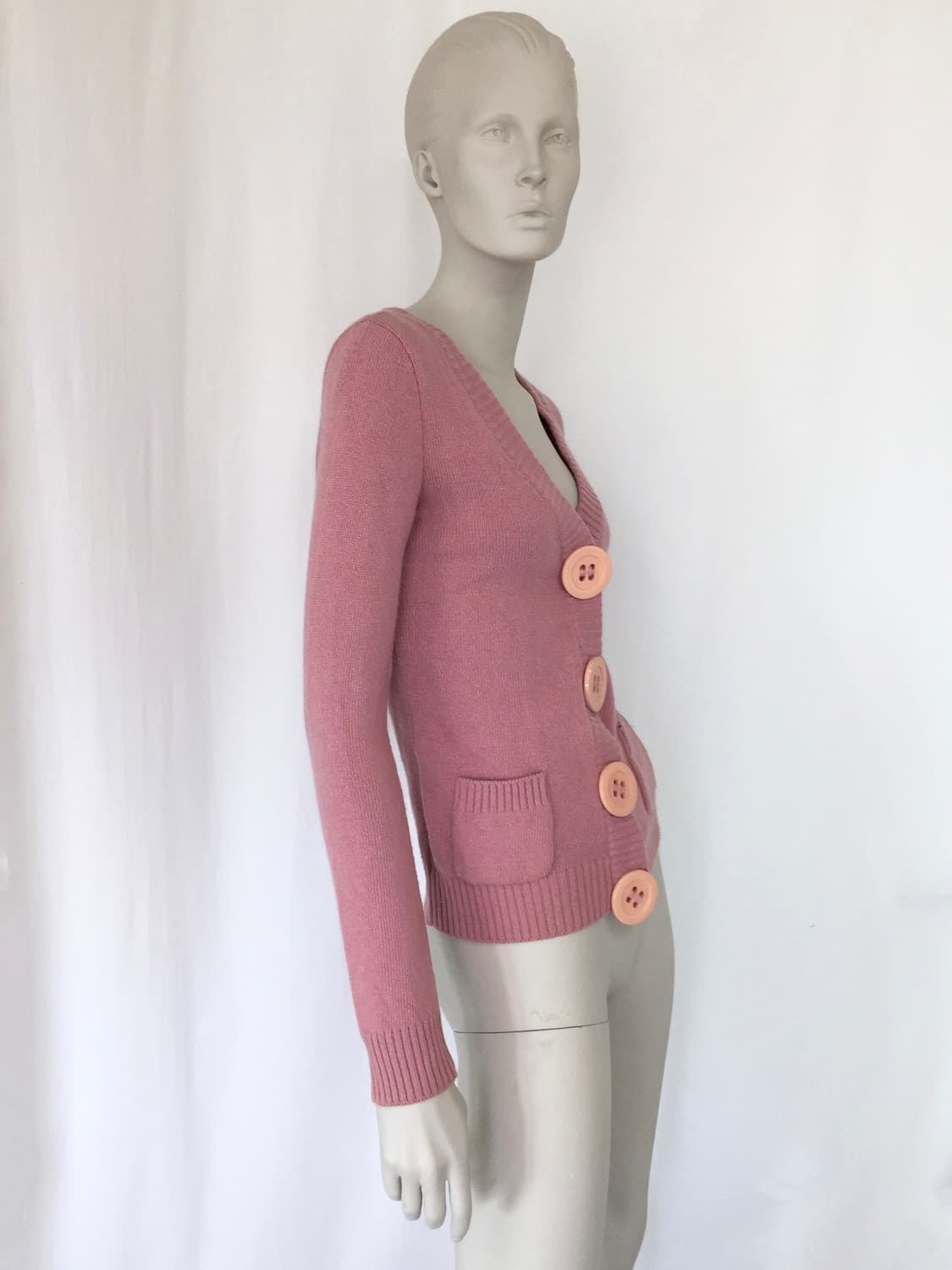 Italy Made Moschino Big button cardigan 상품이미지3