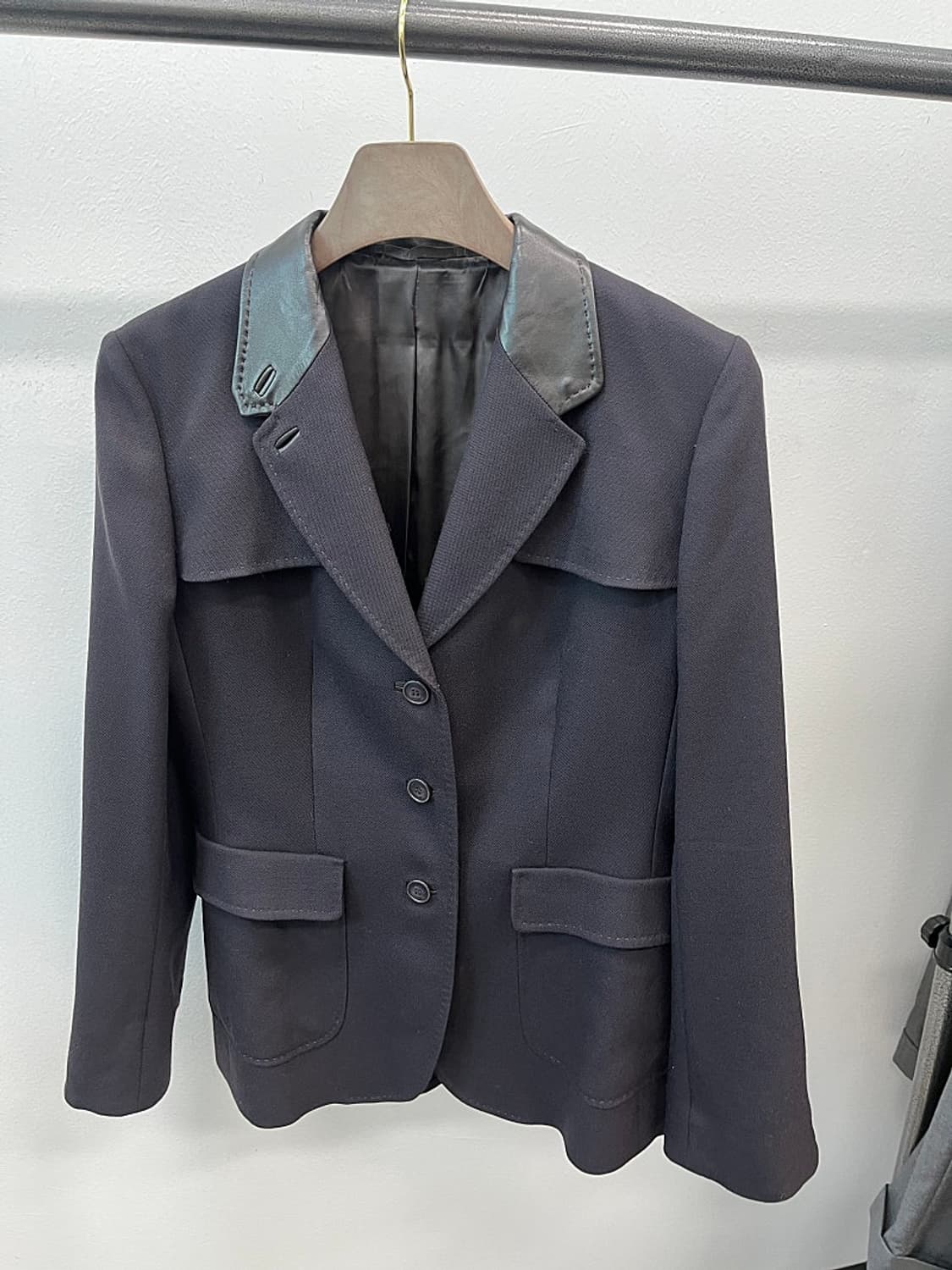 여) 브리오니 레더 믹스 블레이져  상품이미지2