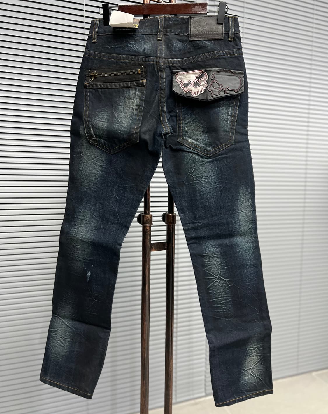 디쓰퀙 가죽포인트 워싱진 상품이미지4