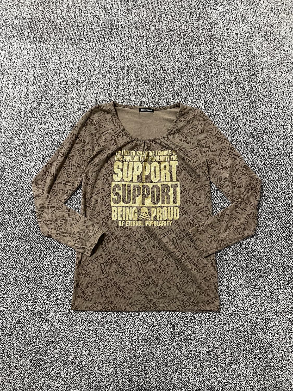 vinteちきゅ. Chami Chami y2k long-sleeve 갸루 상품이미지1