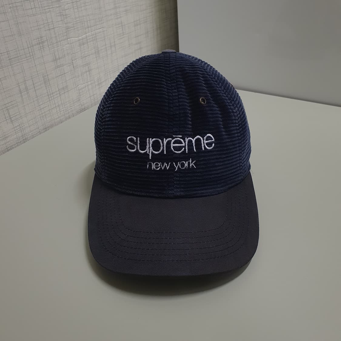 OS) 슈프림 신형 19FW 코듀로이 볼캡 골덴 클래식 로고 6패널 모자 상품이미지1