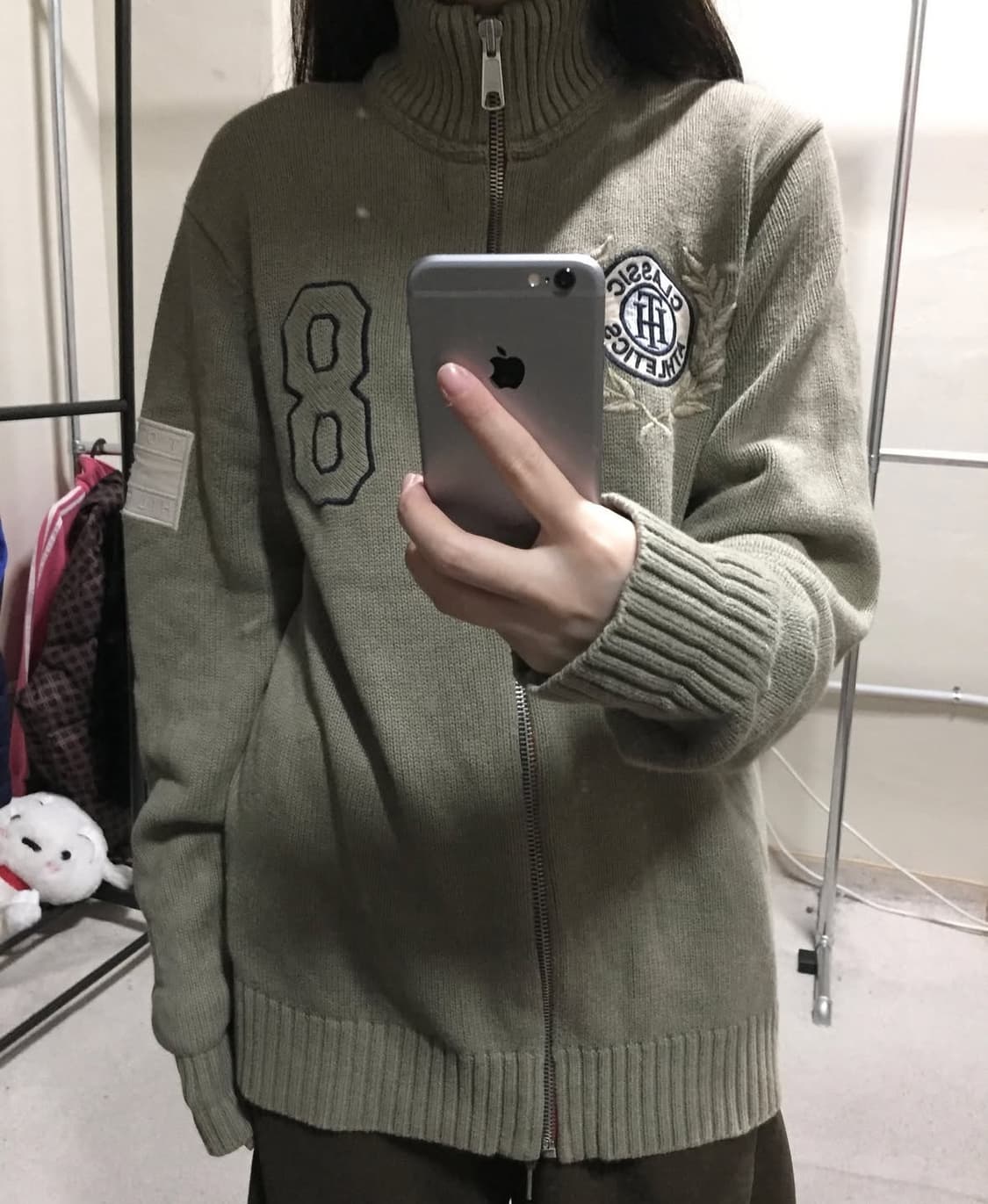 타미힐피거 연카키 니트집업 상품이미지1