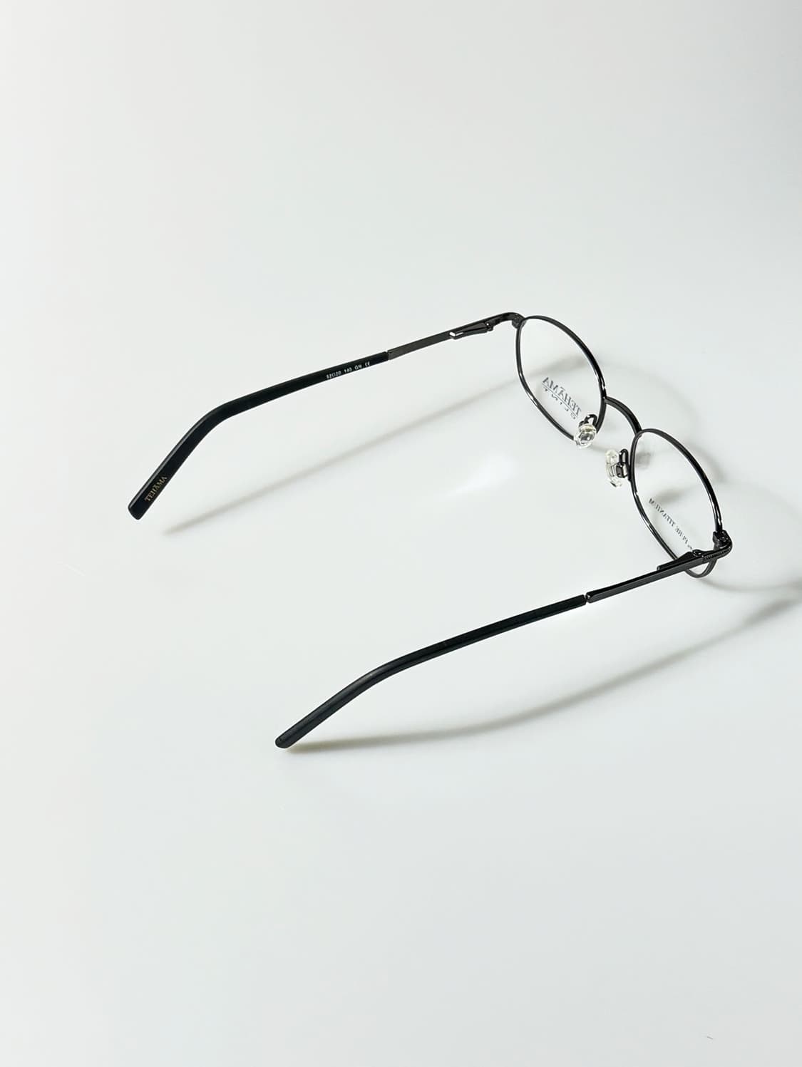 90s TEHAMA 퓨어 티타늄 슬림 스퀘어 빈티지 안경 상품이미지4