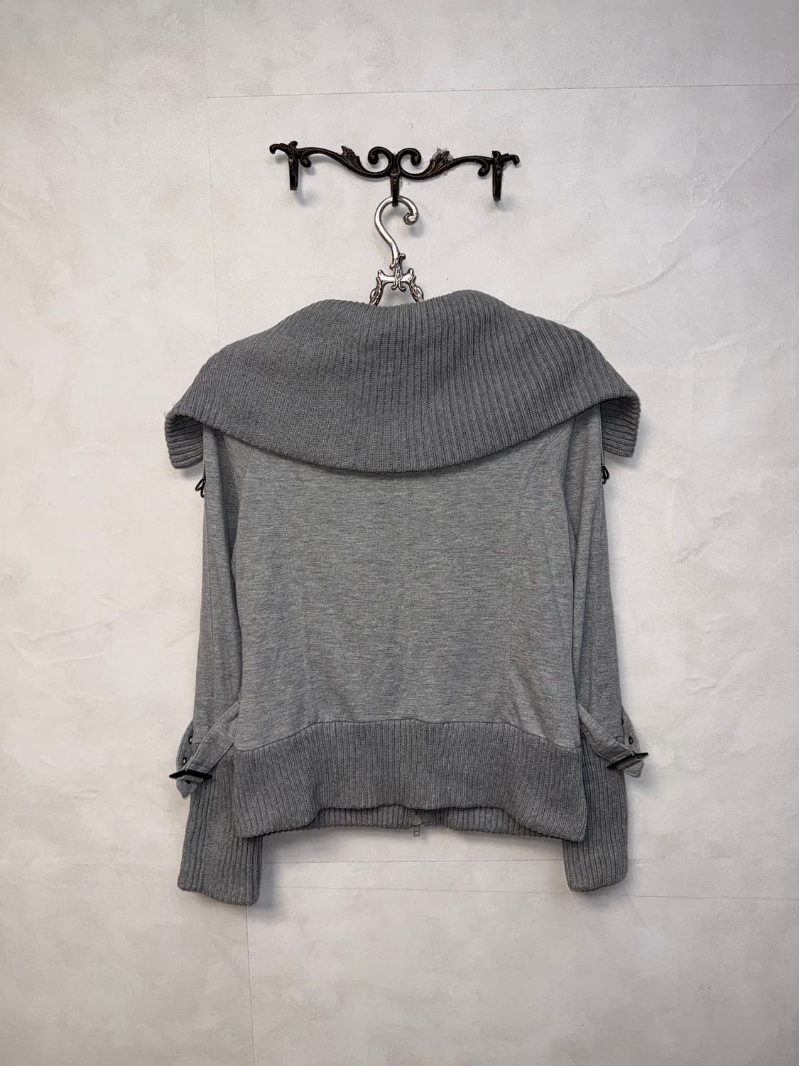 Gray buckle warmer neck two ways zipup  상품이미지5