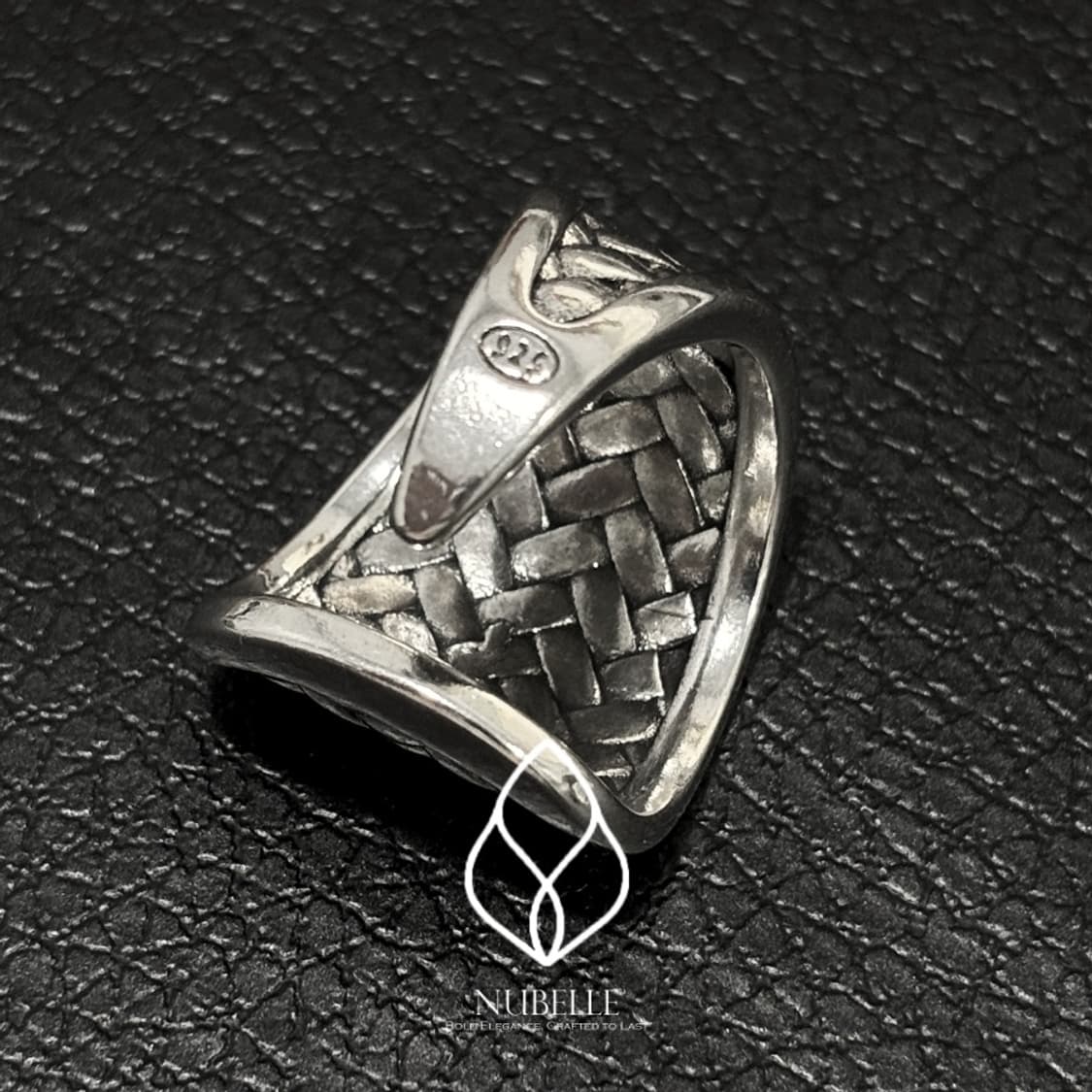 🌗 Weaving shield ring / 925실버 위빙 방패 반지 상품이미지8