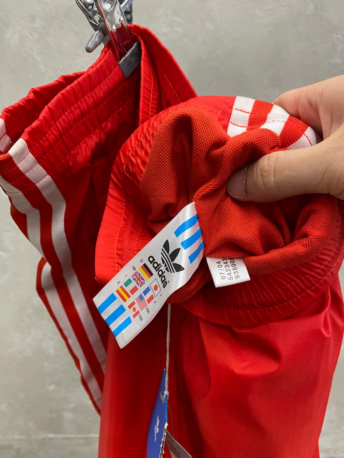 [L] 00s Adidas 아디다스 오리지널 와이드 나일론 트랙팬츠 상품이미지10