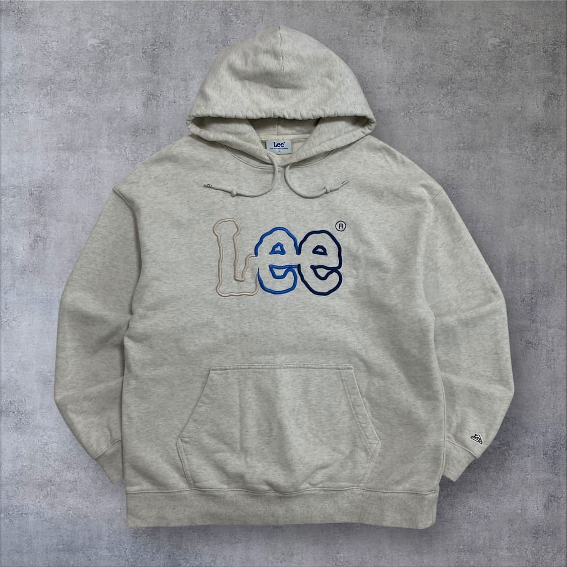 Lee 스펠아웃 빅로고 아이보리 후드티 상품이미지1