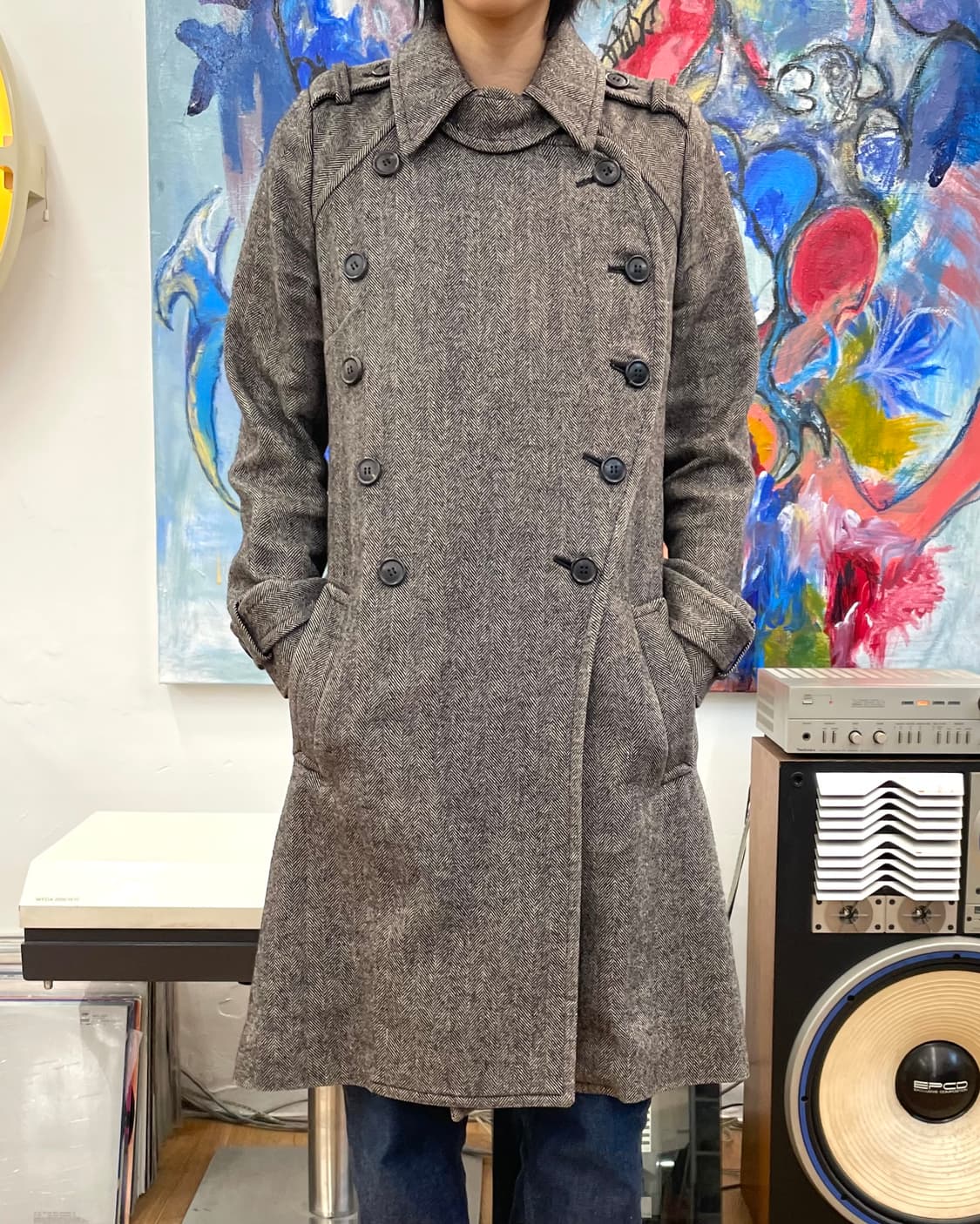 이자벨마랑 더블브레스티드 헤링본 코트 상품이미지4