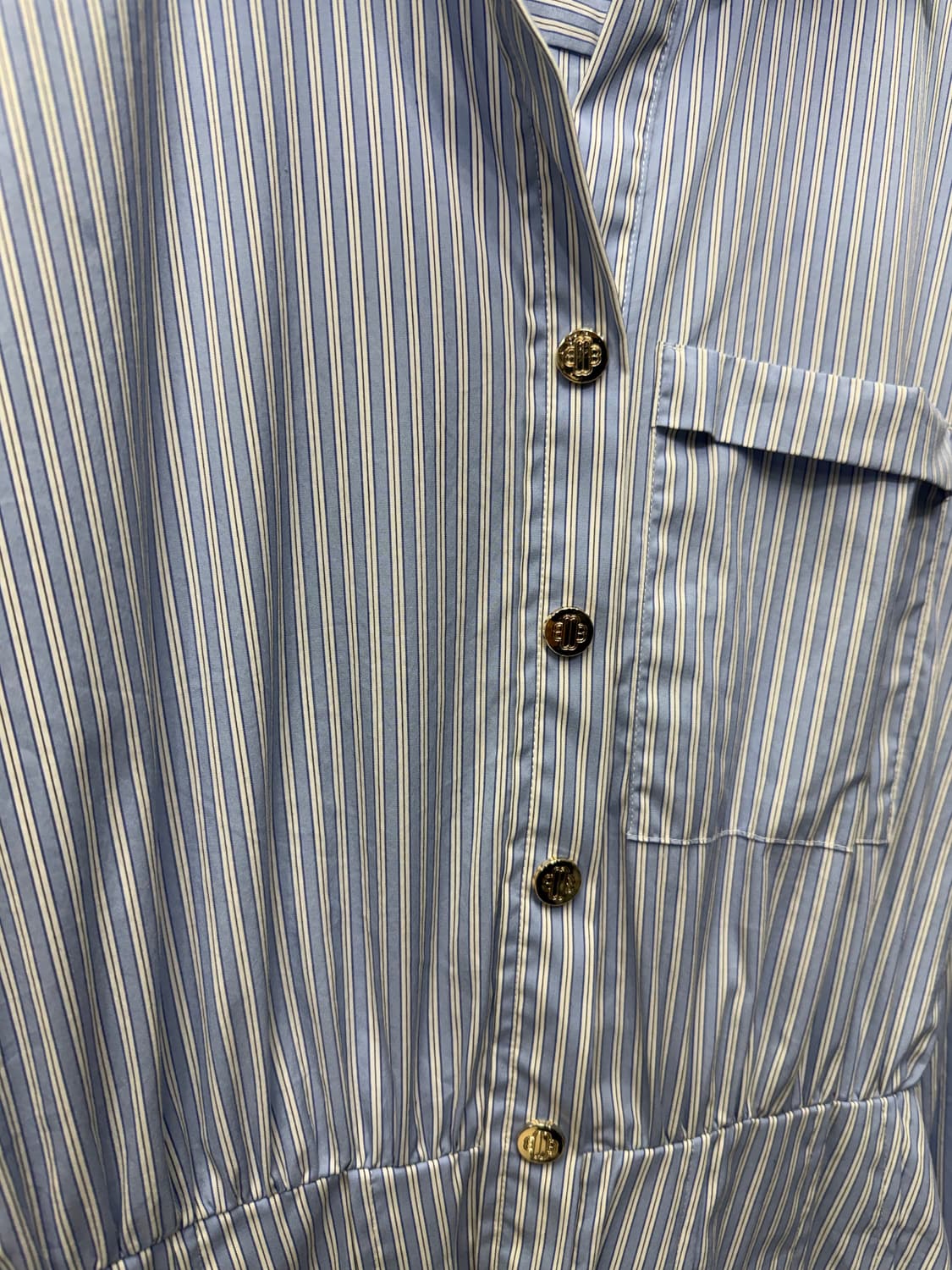 정품) maje 마쥬 스트라이프 셔츠 원피스 40 상품이미지4