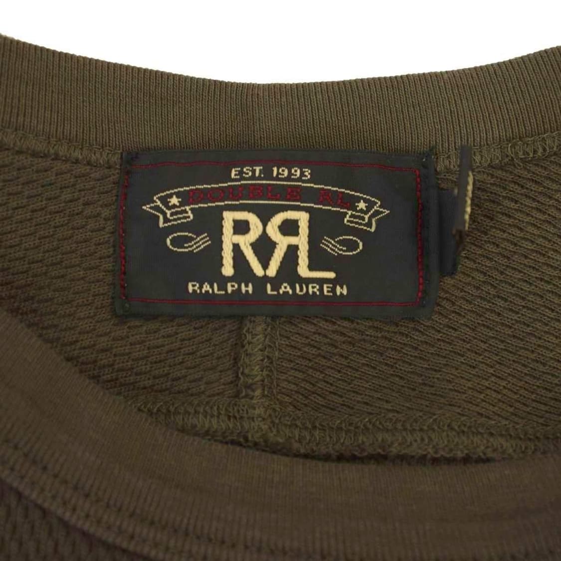 RRL 더블알엘 로고 써멀 롱슬리브 티셔츠 카키 상품이미지3