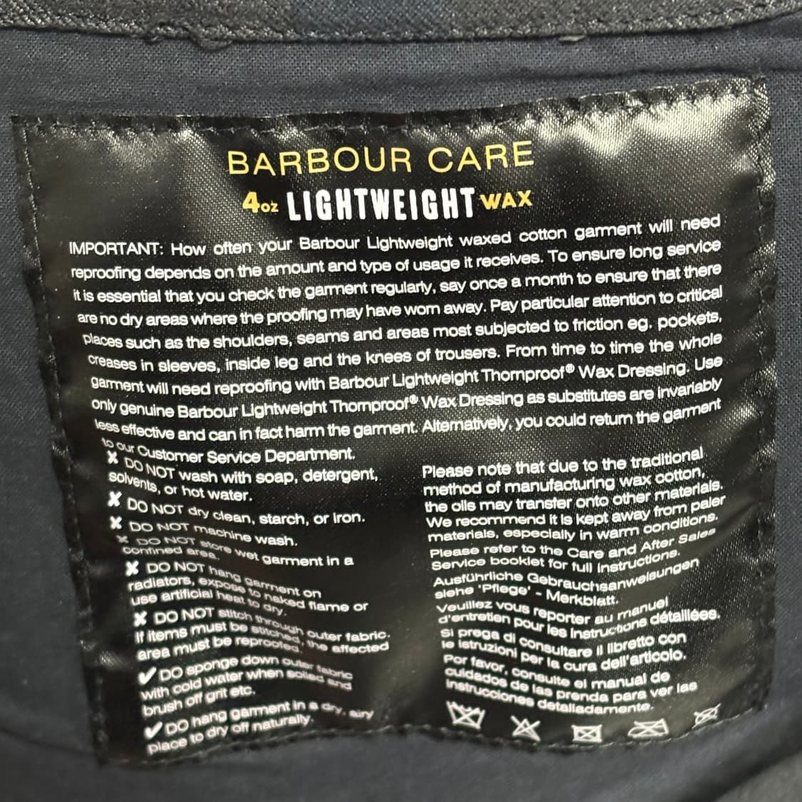 L 바버 왁스 코튼 자켓 상품이미지5