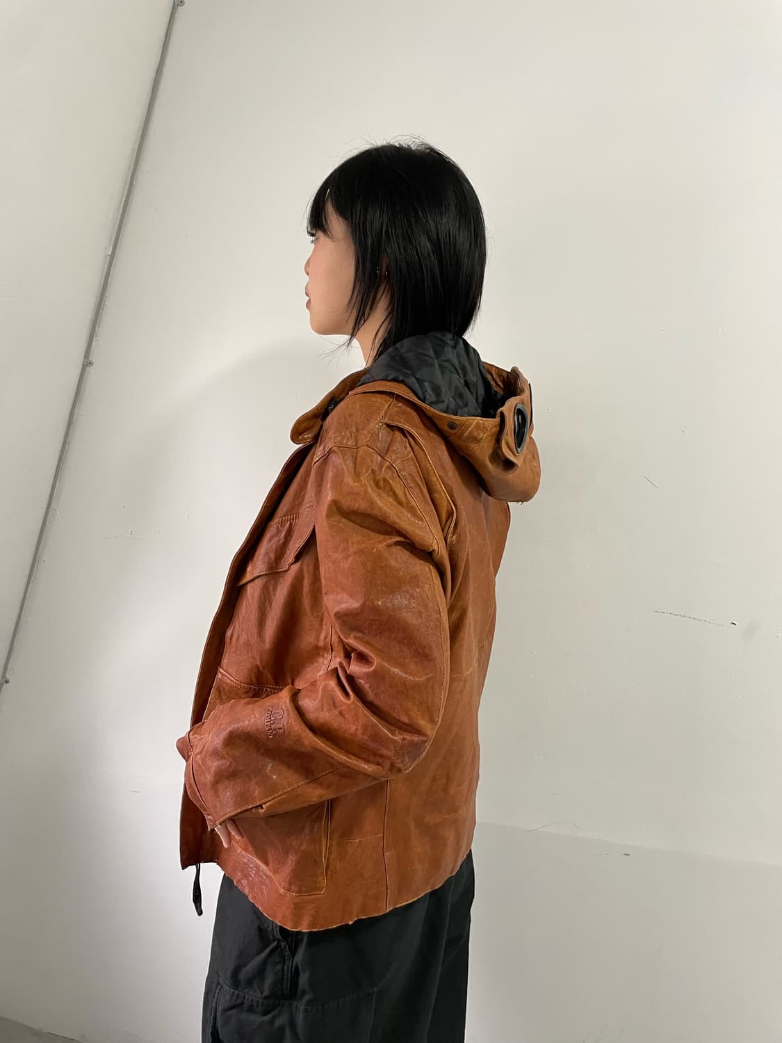 CP company 가죽 고글 자켓 상품이미지6