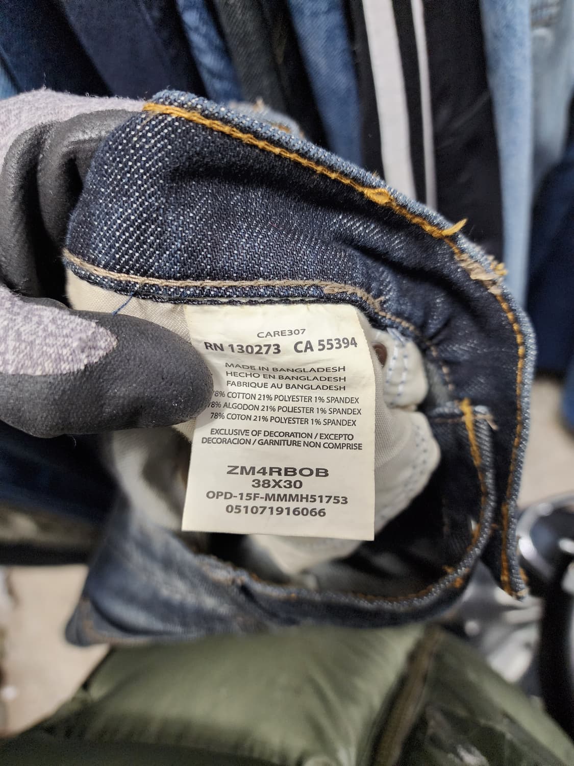 (빅사이즈) 랭글러 어센틱 빈티지 워싱 8부 청바지 상품이미지5