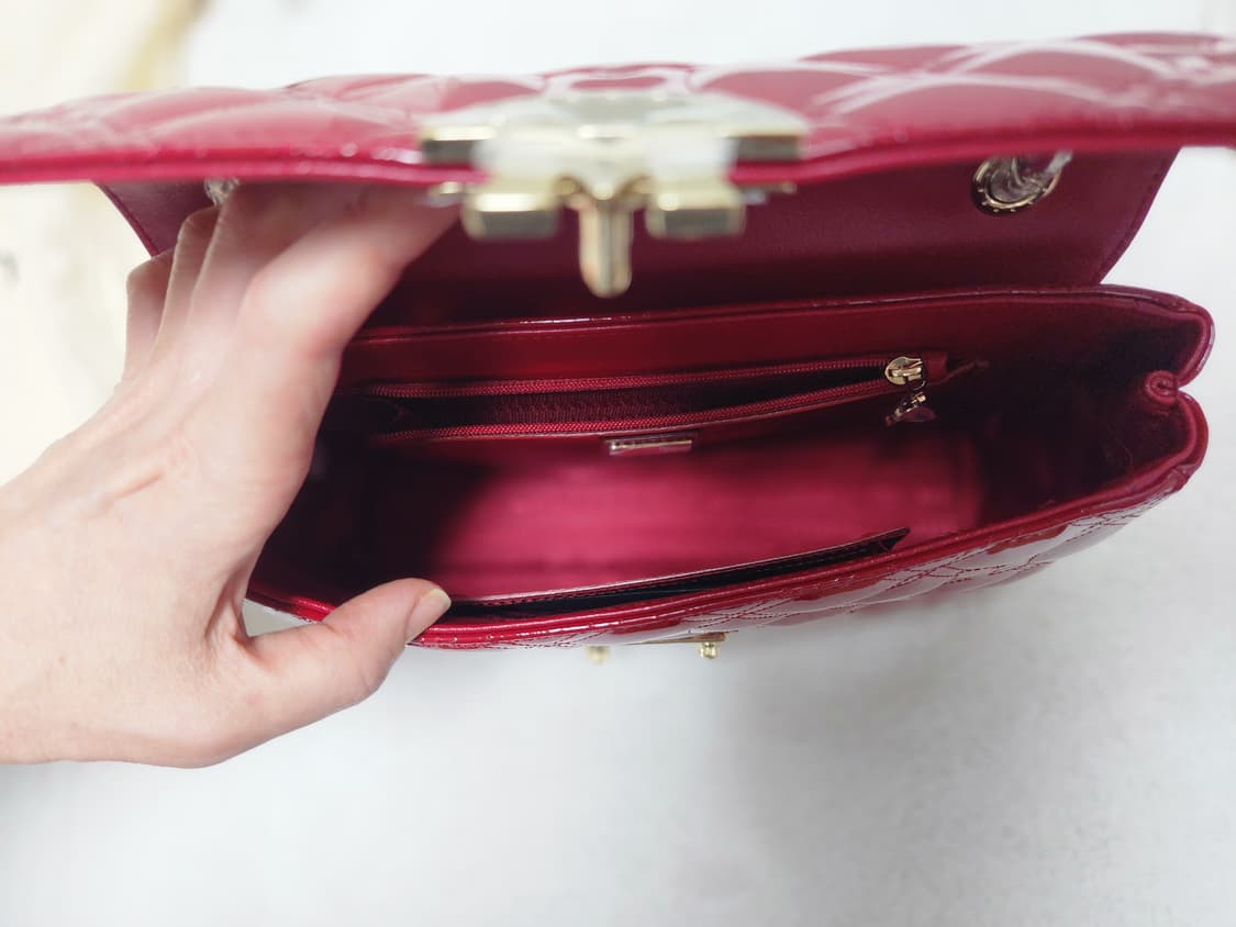 메트로시티 페이던트 리얼 가죽 핸드백 새상품 상품이미지8