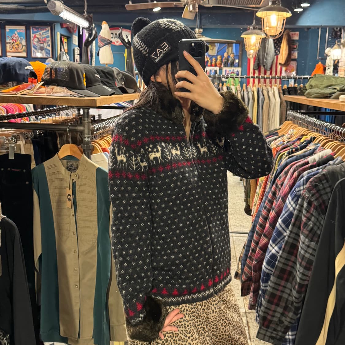 RALPH LAUREN 랄프로렌 아가일 퍼 집업 상품이미지3